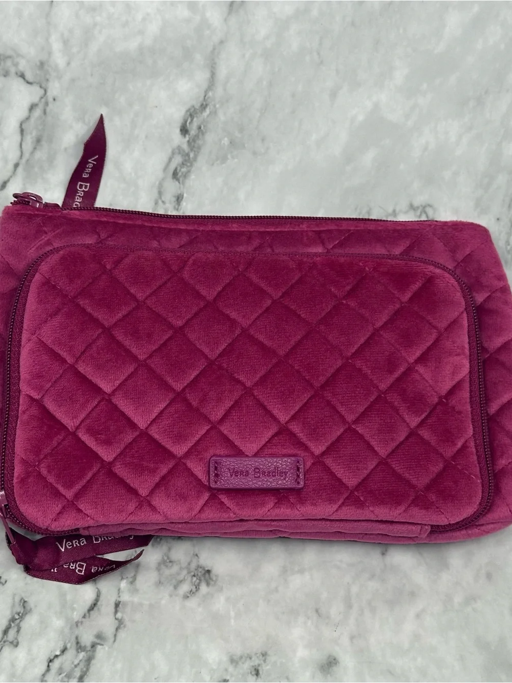 Vera Bradley Hot Pink Quilted Cosmetic Case